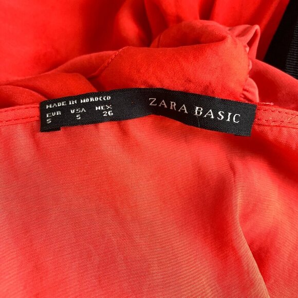 Zara Red Sleeveless Belted Mini Dress - Picture 7 of 7